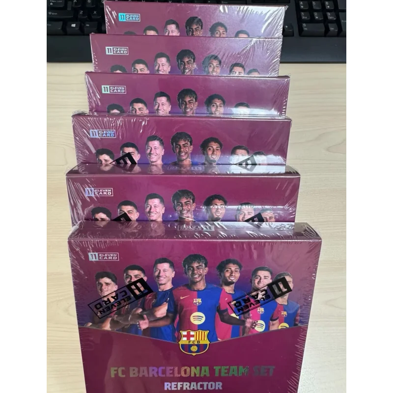 Genuine ELEVENCARD Barcelona Official Football Cards Box With Lamine Yamal Shiny Foil Cards Perfect Toy Gift For Boys & Kids