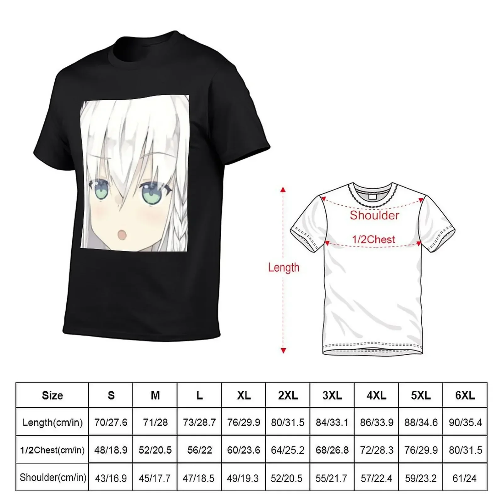 Shirakami Fubuki fox girl face T-Shirt summer clothes vintage clothes essential t shirt men clothing