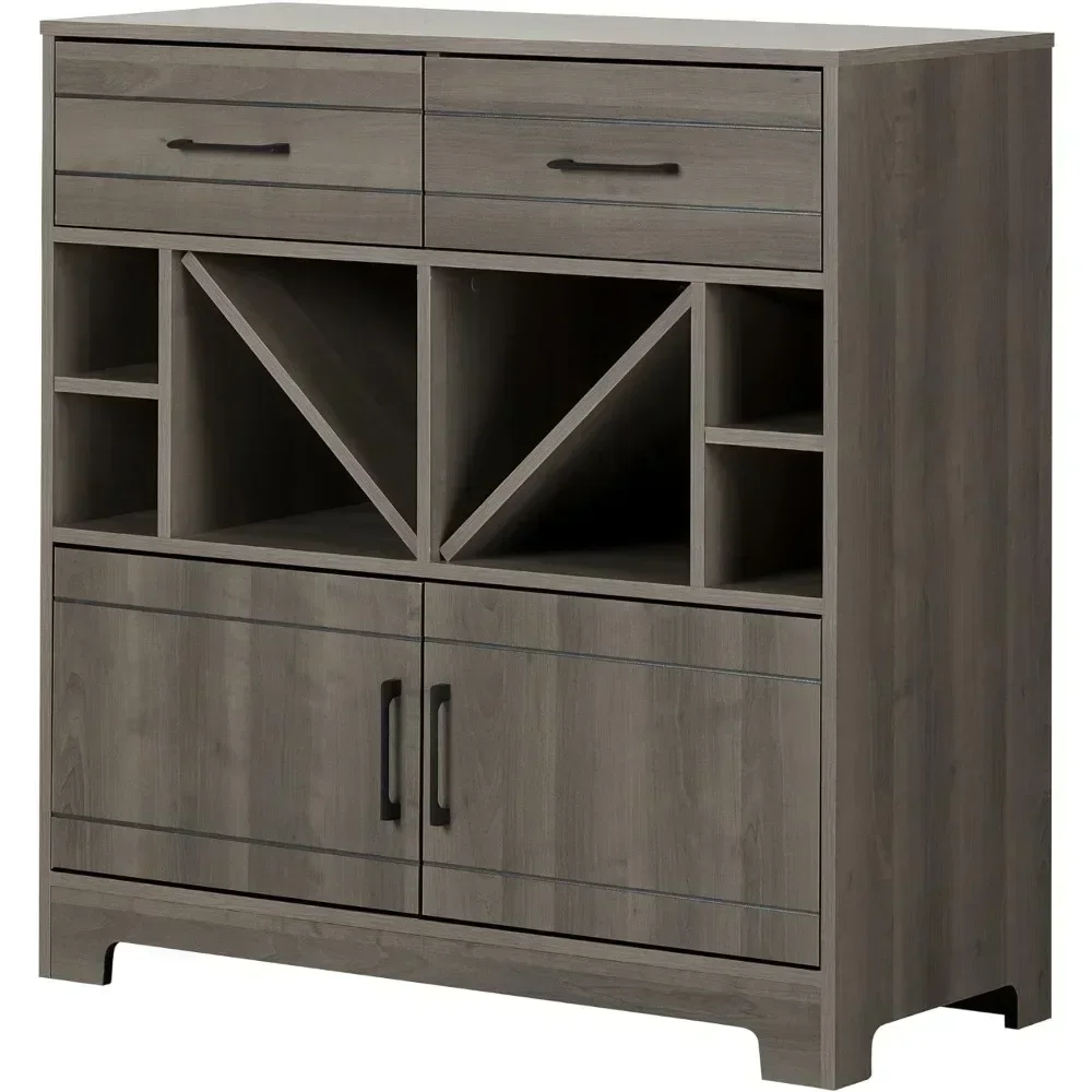 Bar cabinet with wine and bottle storage room, with drawer racks suitable for household use