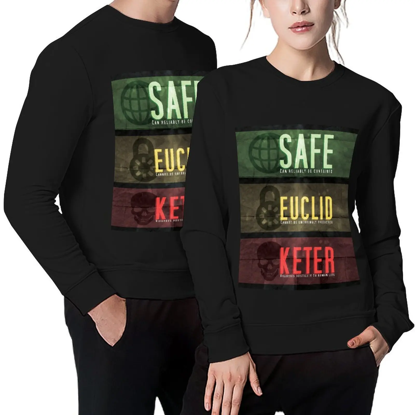 

SCP - Threat Levels Pullover clothes for men autumn mens clothing men's sweat-shirt sweatshirt men