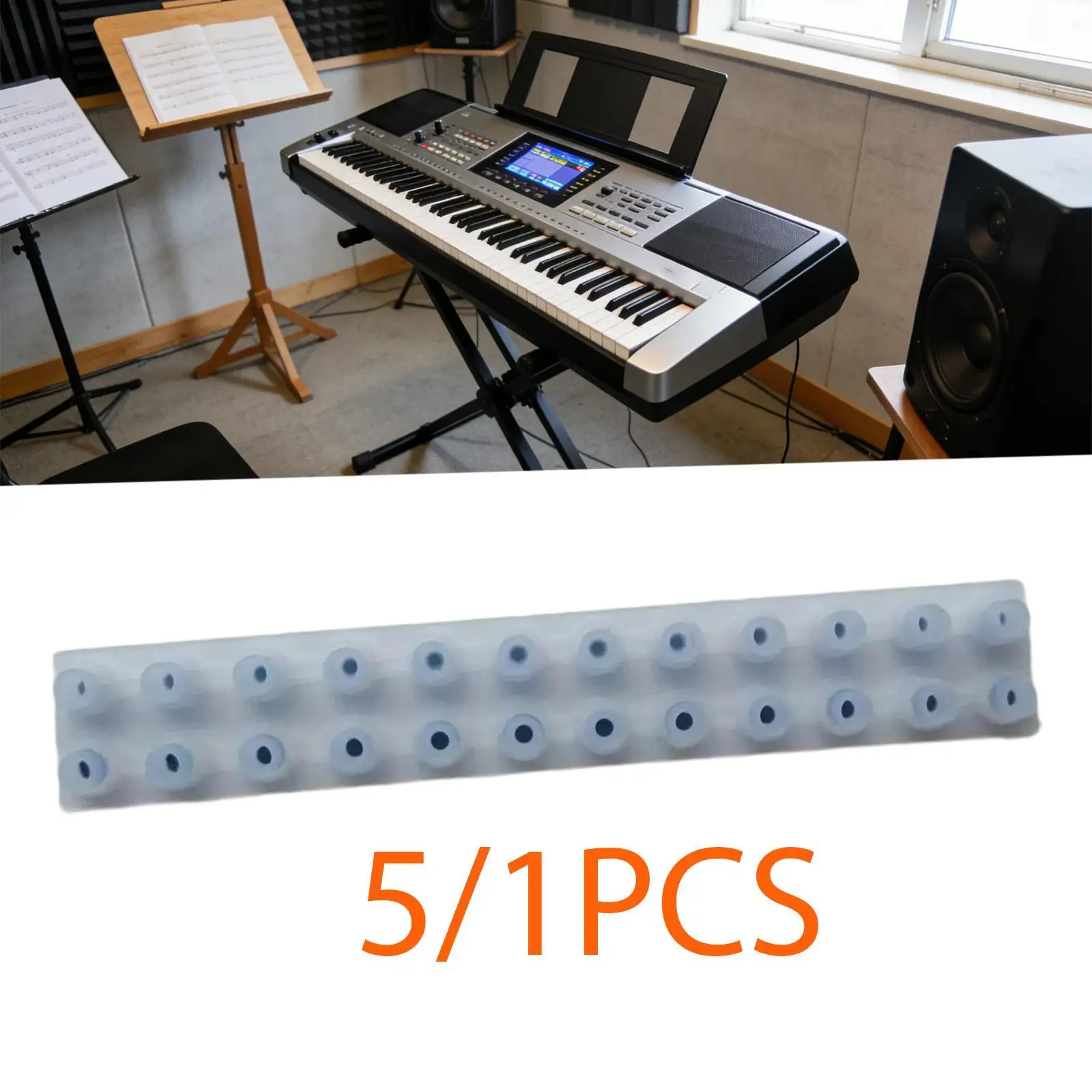 Silicone Conductive Rubber Keyboard Repair Strips Piano Key Contact Pad Accessory for E465 view 5
