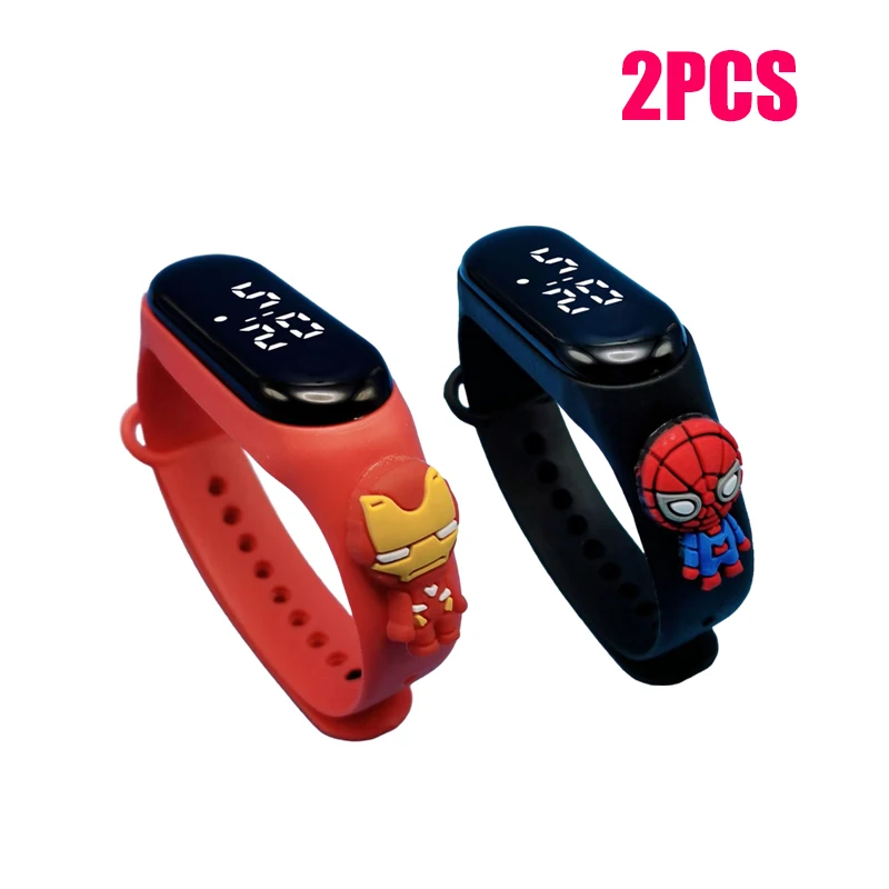 Marvel Children\'s Watch Cartoon Fashion Watches Electronic Digital LED Display Watches Waterproof Holiday Gift Kids Watches