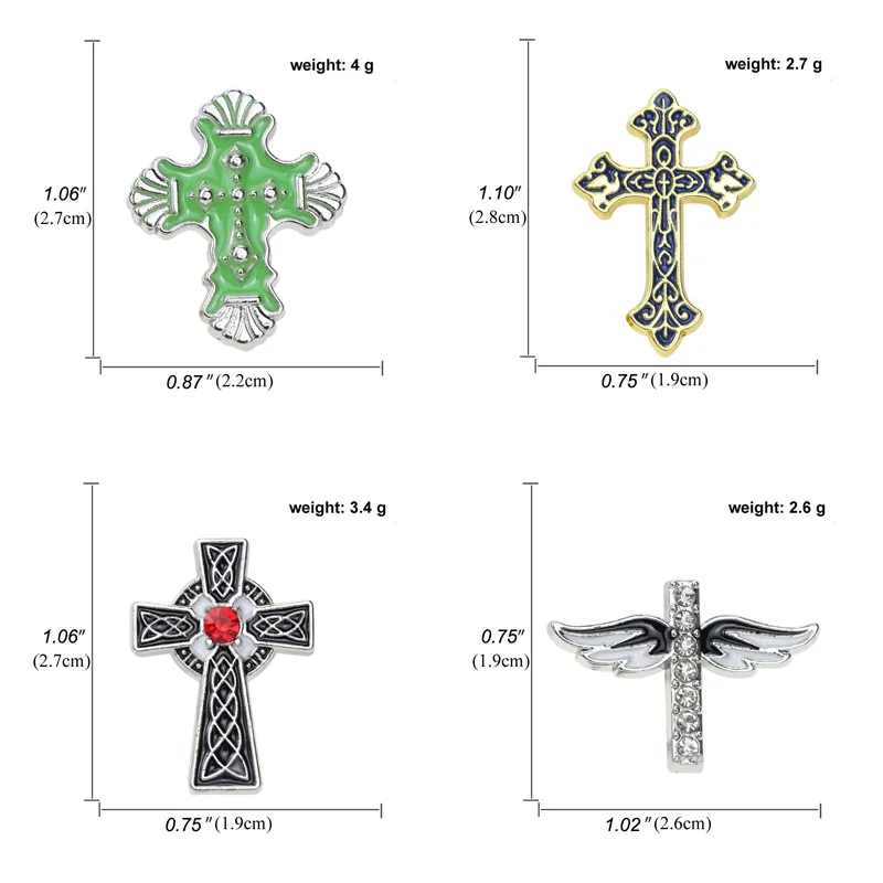 Metal Cross Series Badge Pin Christian Catholic Customized Zinc Alloy Badge Crafts Dripping Church Brooch Badge