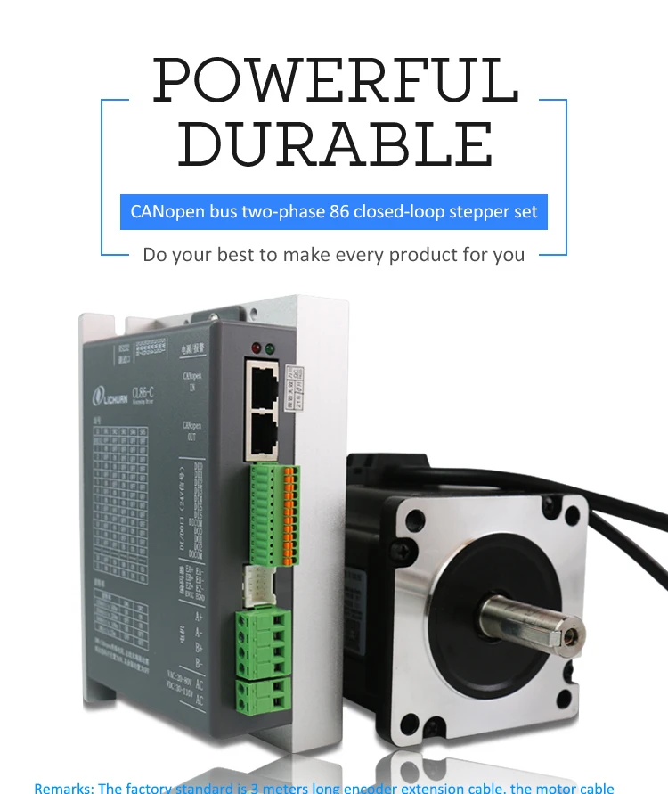 2025 hot sale 2025 LICHUAN CANopen Nema 34 Stepper Motor 12N.m 7.5A 2 Phase Closed Loop Stepper Motor with Driver Kit LC86H2150+