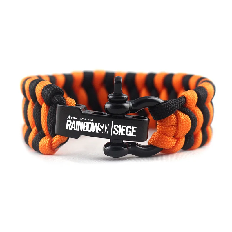 Tom Clancy's Rainbow Six Siege Fashion Bracelet Men Bracelets For Women Multifunction Agent Survival Rope Bracelet