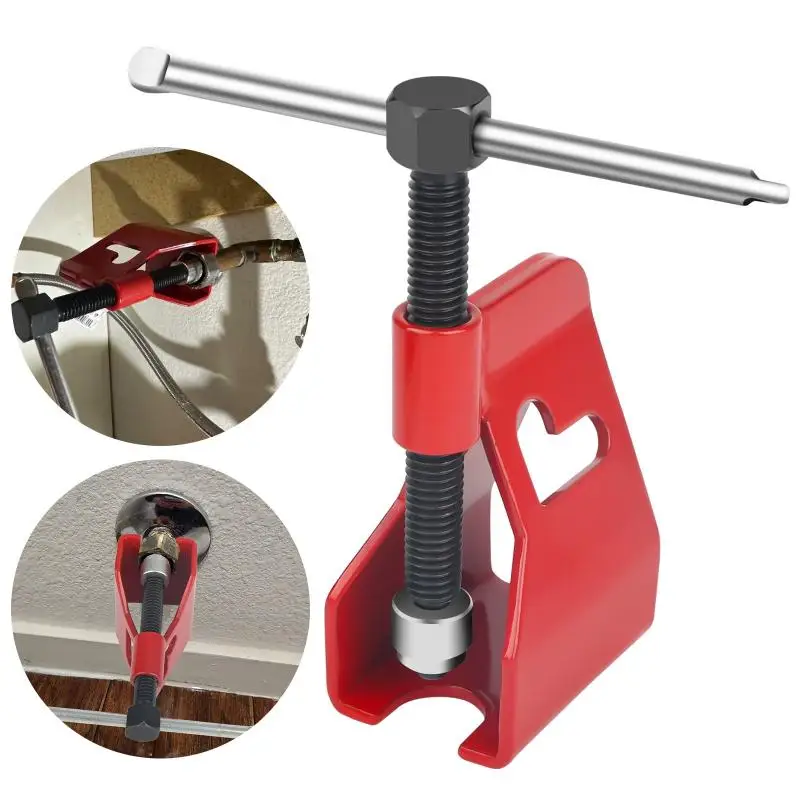 Easy Aluminium Alloy Compression Ring Removal Tool Red Heavy Angle Stop Removal Tool Compression Sleeve Puller Water Plumbing