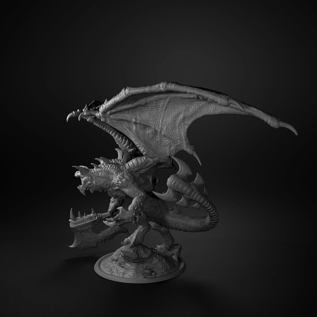 Infernum Dragon Miniatures 40mm Tabletop Games Model Unpainted Miniatures For Tabletop Games And Role-playing Room Decorations