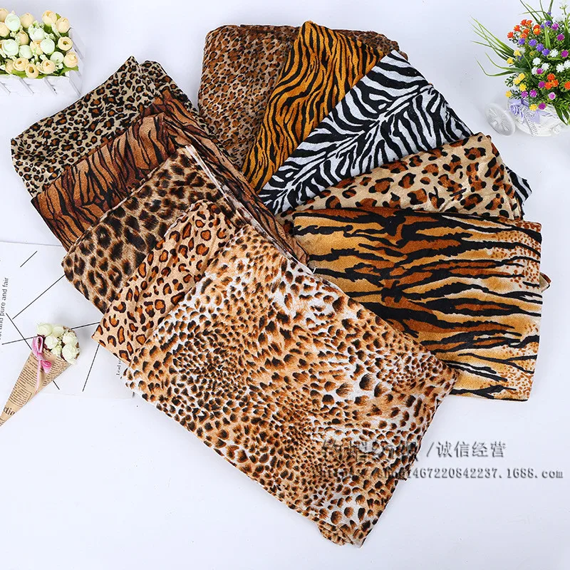 3m Gold Velvet Animal Print Fabric Tiger Leopard Zebra Print Sofa Toy Fabric Performance Clothing Fabric 150cm