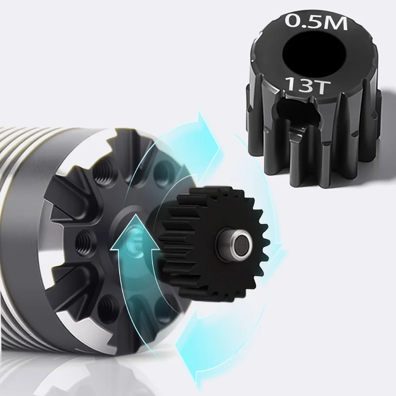 

M0.5 Hole 3.175mm Motor Gear 13T - 27T Material Harden Shaft Metal Pinion for RC Buggy Truggy Buggy Truck
