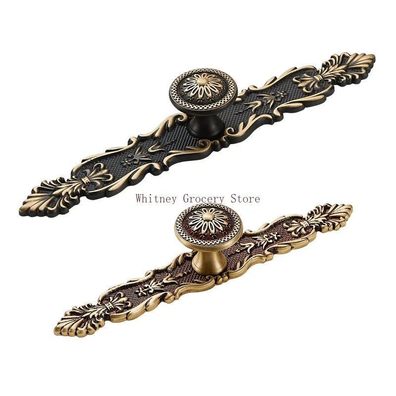 European retro brass handle wall cabinet drawer American classical brass surface mounted single hole wardrobe small handle