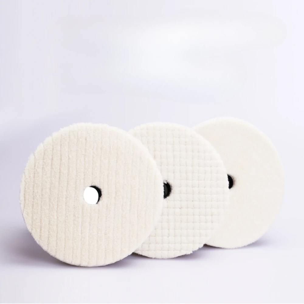 Japanese style short wool disc car polishing self-adhesive 3-inch 5-inch 6-inch scratch repair