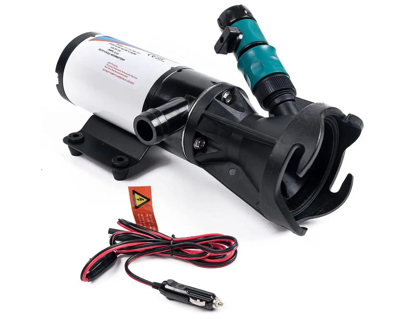 RV Macerator Pump 12V 12GPM Self-Priming Sewer Pump, Quick Release Sewage Chopper Pump, Waste Water Pump With Hoses & Clamps