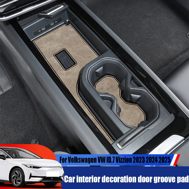 Car interior decoration door groove pad anti slip car interior modification parts For Volkswagen VW ID.7 Vizzion 2023 2024 2025