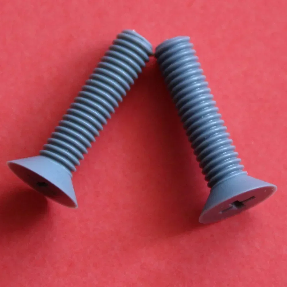 

QmECDelv M8x12mm-50mm M10x30mm-35mm PVC Corrosion-resistant polyvinyl chloride screw cross countersunk head plastic screw