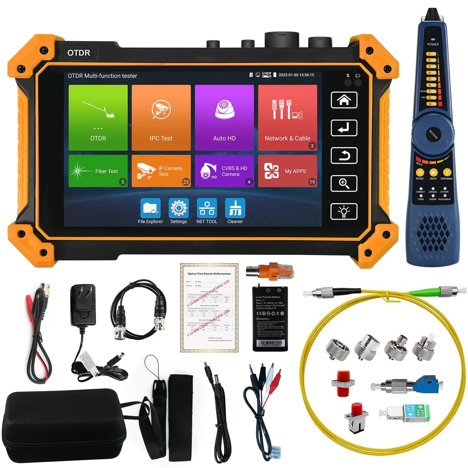 

5.4 Inch OTDR CCTV Tester Monitor MT5510 IP CVBS AHD CVI TVI Camera Testing Optical fiber Tester VFL HDMI Input POE