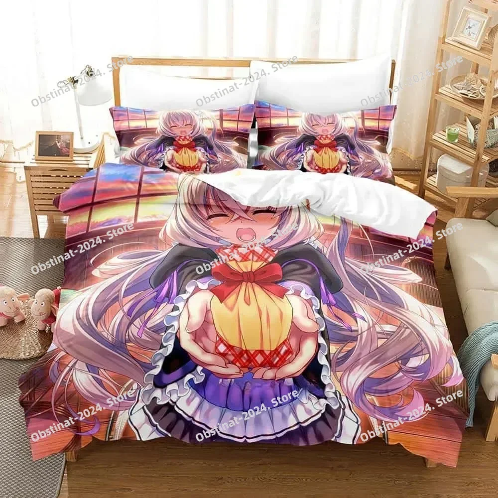 

New 3d Print Anime Kawaii Girls Amakano Bedding Set Single Twin Full Queen King Size Bed Set Adult Kid Bedroom Duvet cover Sets