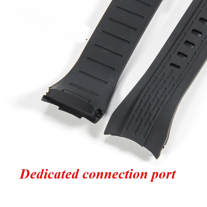 ل Seiko Velatura SPC007 SRH013 SRH006 منحني واجهة حزام الساعات مقاوم للماء حزام ساعة اليد المطاط الرجال معصمه 26 مللي متر سوار