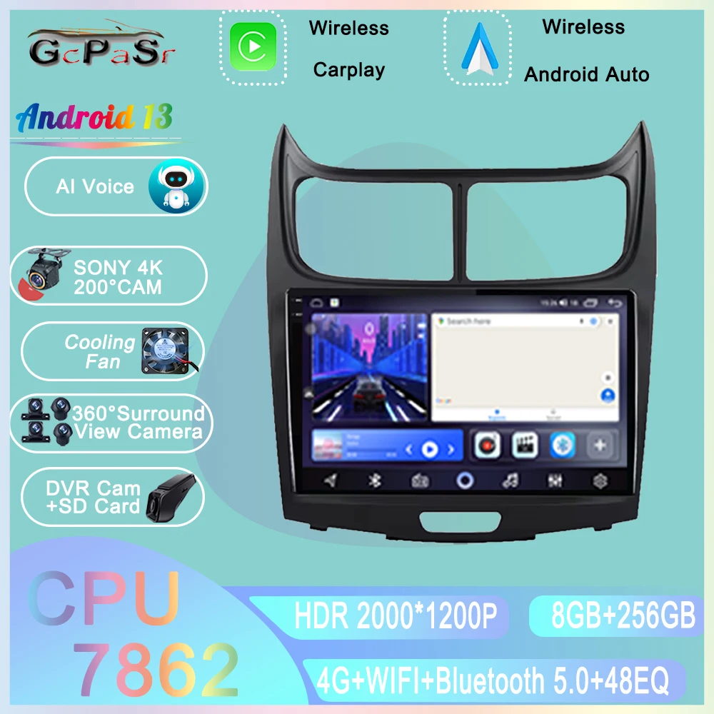 

Автомагнитола на Android для Chevrolet Sail 2009, 2010, 2011, 2012, 2013, автомобильное радио, мультимедийный плеер с GPS-навигацией, экранные камеры, DSP, № 2Din, DVD