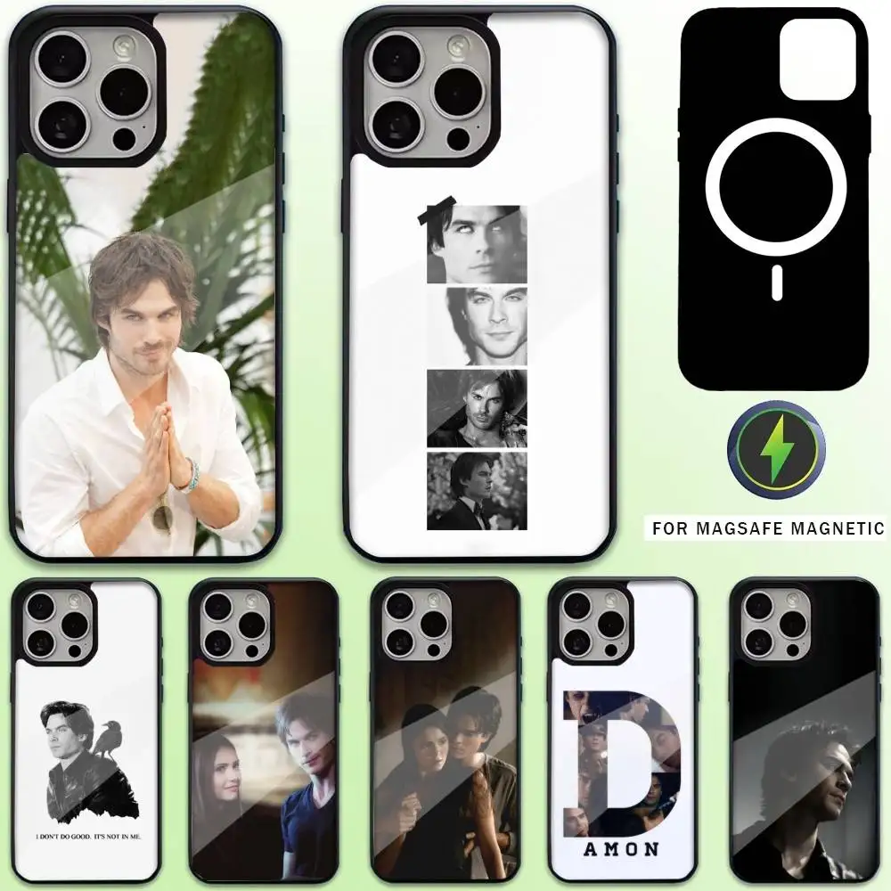 

Damon S-Salvatore Phone Case For iPhone17,16,15,14,13,12,11 Plus,Pro Max Magnetic For Magsafe Wireless Charging