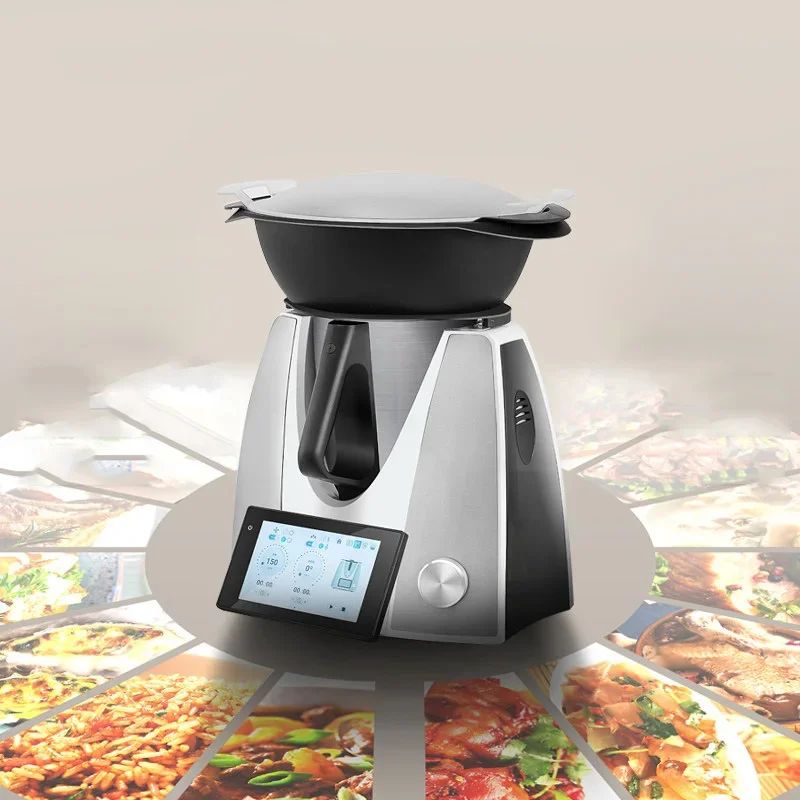 220V Multifunctional Food Processor, Automatic Cooking and Food Processing Machine with Heating and Mixing Functions