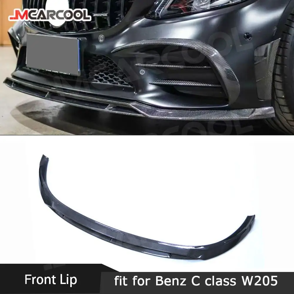 

Carbon Fiber Front Lip Bumper Chin Cover for Mercedes Benz C Class W205 C43 2019-2021 Front Lip Spoiler FRP