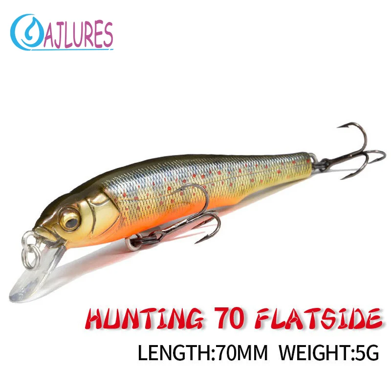 Sinking Minnow Fishing Lures 70mm 5g Japanese Artificial Hard bait Wobblers Swimbait for Trout Peche pike bass