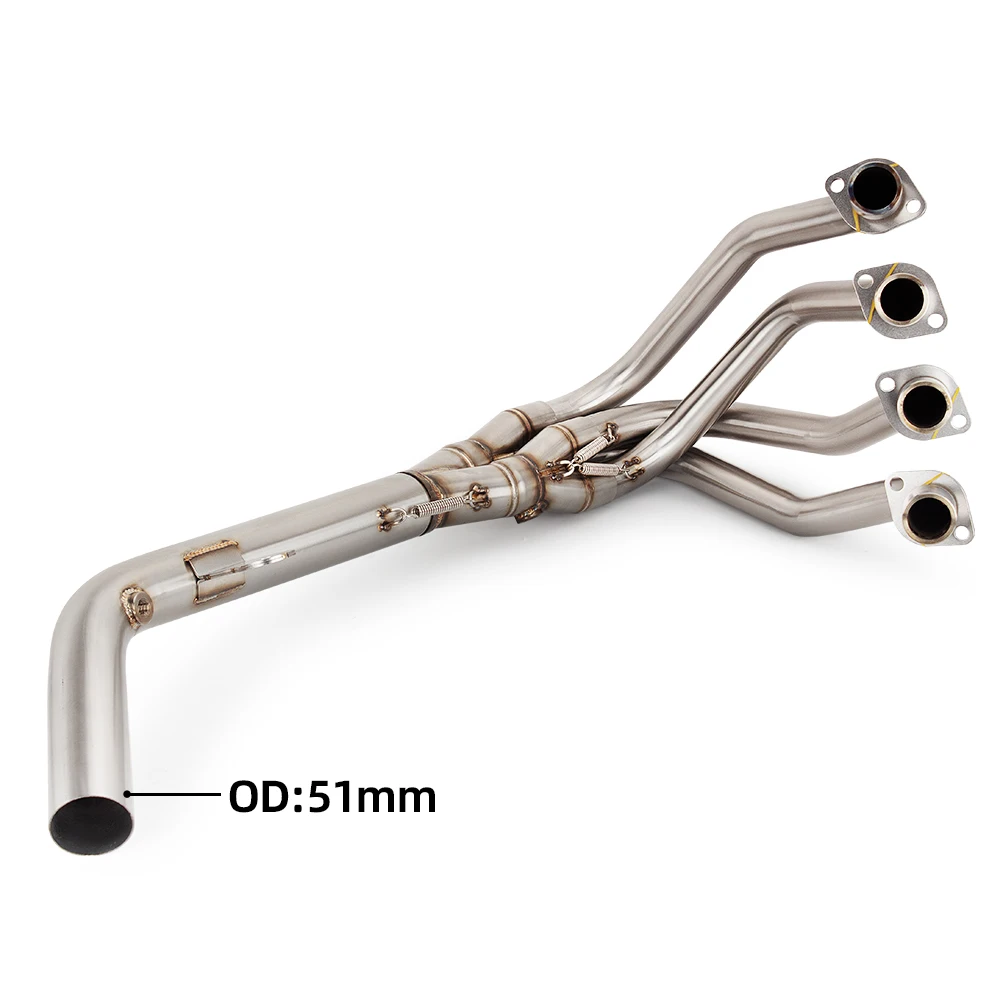 دراجة نارية العادم الجبهة وصلة الأنابيب لكاواساكي نينجا ZX4R ZX4RR 23-25 الفولاذ رأس أنبوب اختياري الأصلي أو 51 مللي متر واجهة