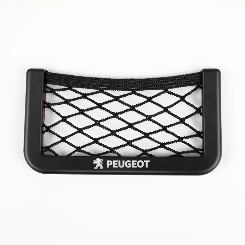 Car Storage Net Bag Phone Holder Pocket Organizer for Peugeot 206 207 307 3008 2008 308 408 508 301 208 styling auto accessaries