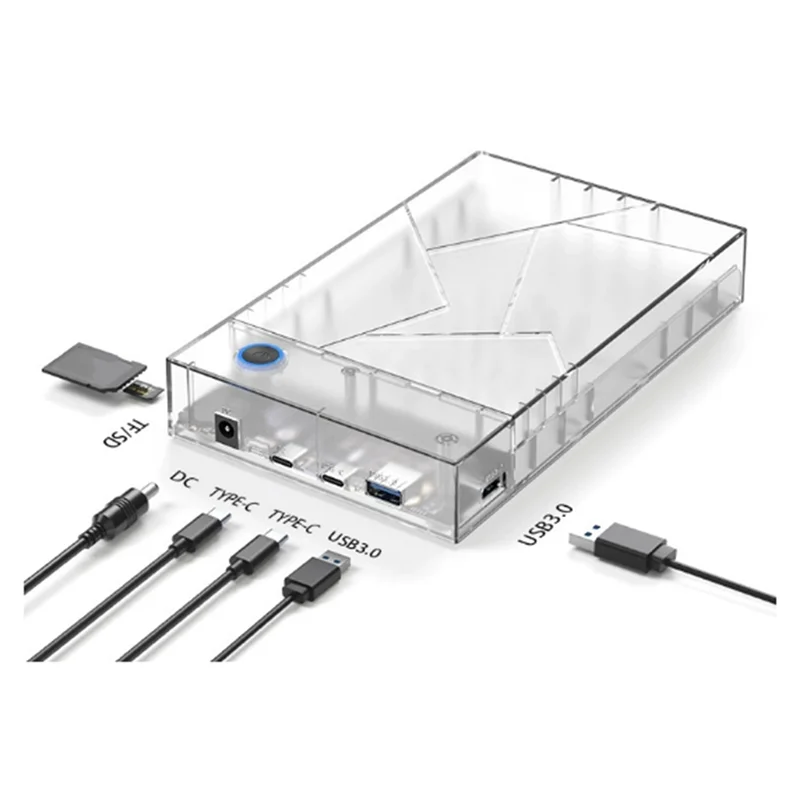 FFYY-Hard Disk Casing USB 3.0 3.5-Inch Built-In SATA, Enclosure For Internal 3.5