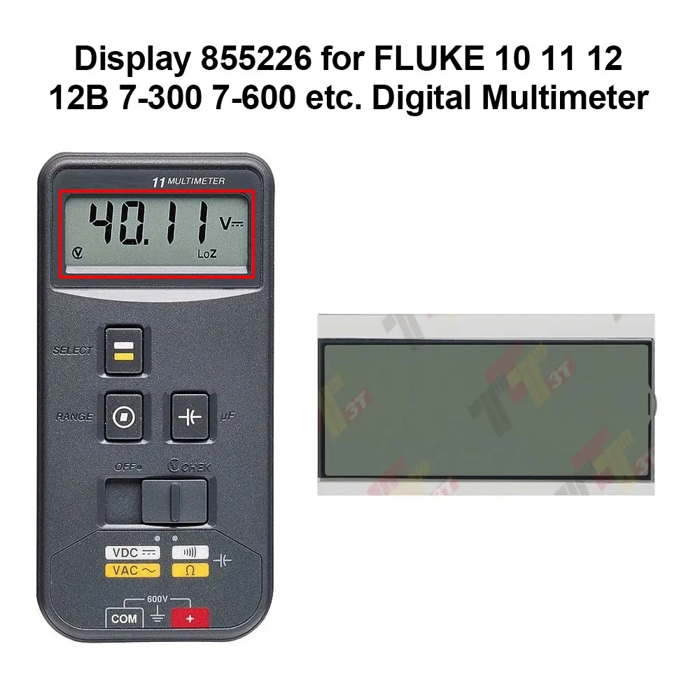 Display 855226 for FLUKE 10 11 12 12B 7-300 7-600 etc. Digital Multimeter