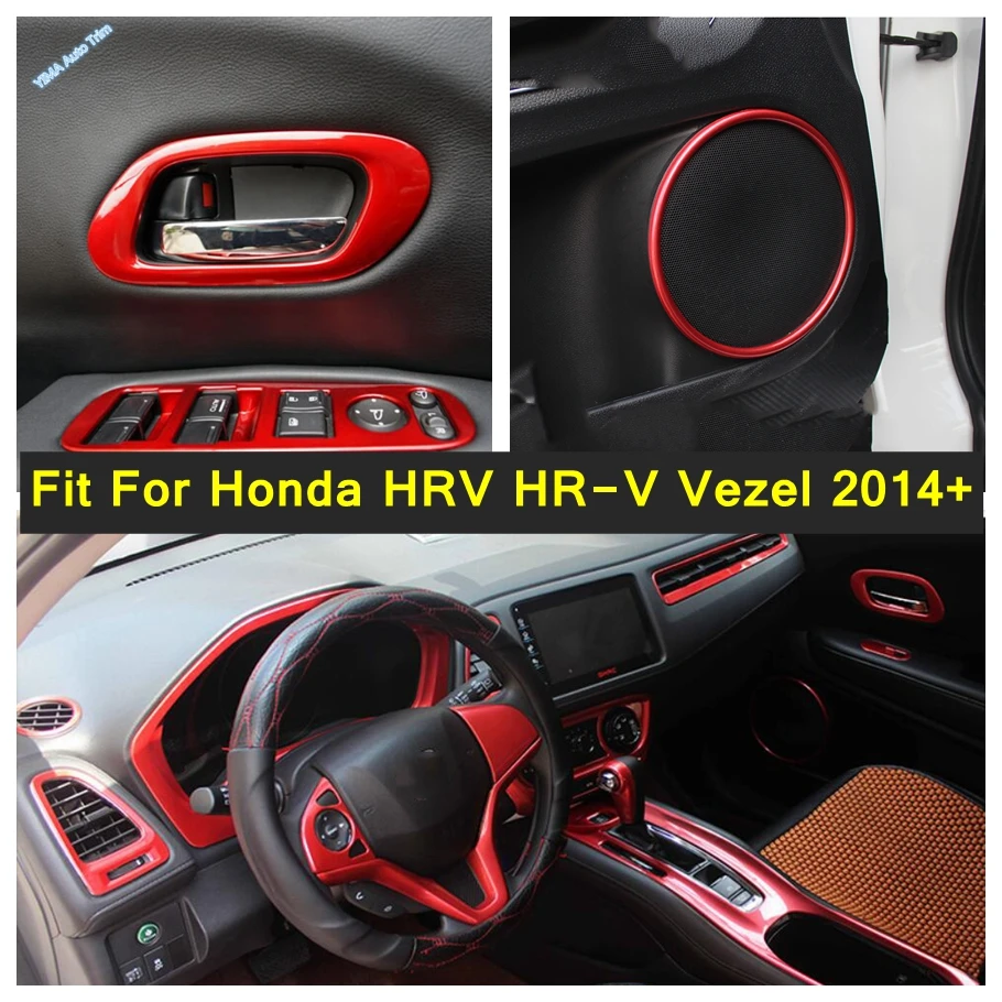 

Red Door Speaker/ Gear Shift Head / Window Lift Button / Air AC Cover Trim For Honda HRV HR-V Vezel 2014 - 2020 Car Accessories