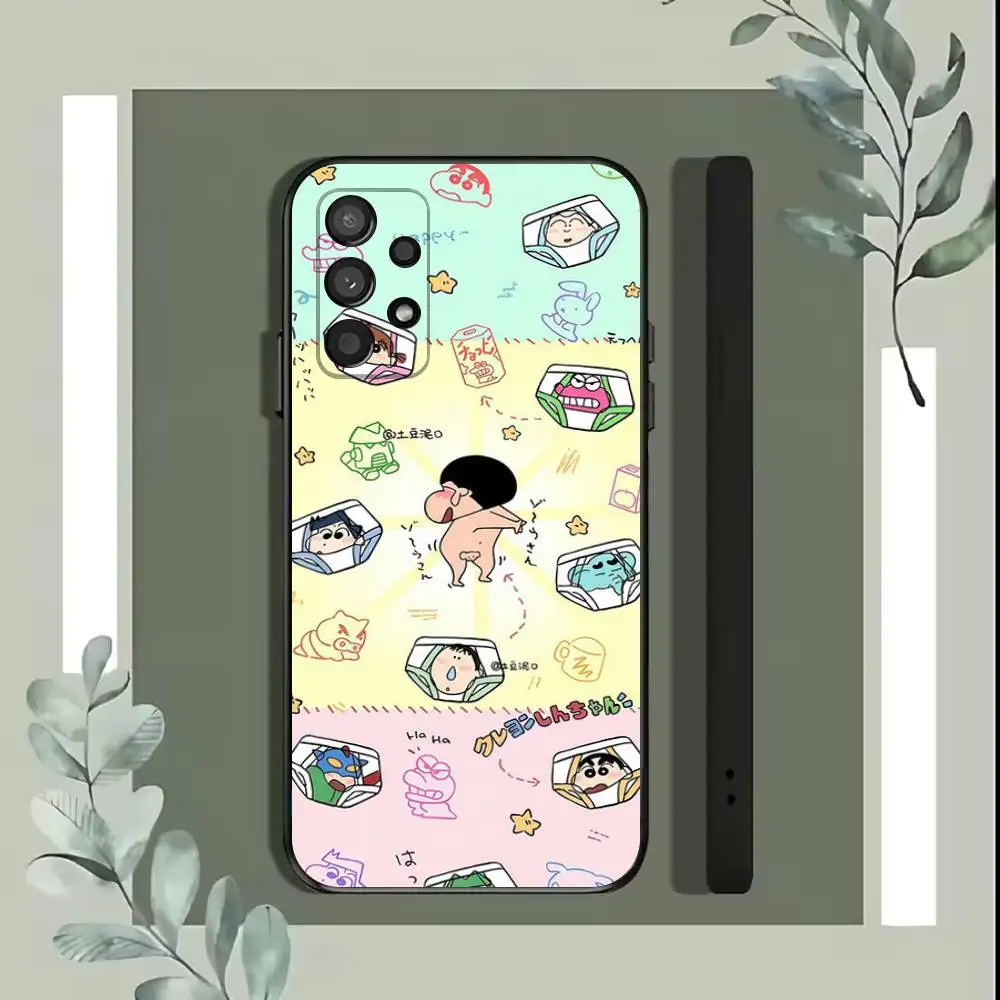 Anime H-Crayon Shin-chan-S  Phone Case For Samsung S25,S24,S21,S22,S23,S30,Ultra,S20,Plus,Fe,Lite,5G Black Cover