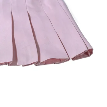 Children Summer Skirts With Shorts Kids A Line High Waist Mini Dress Girls Black White Red Pleated Skirt Student Uniform Skirts 5