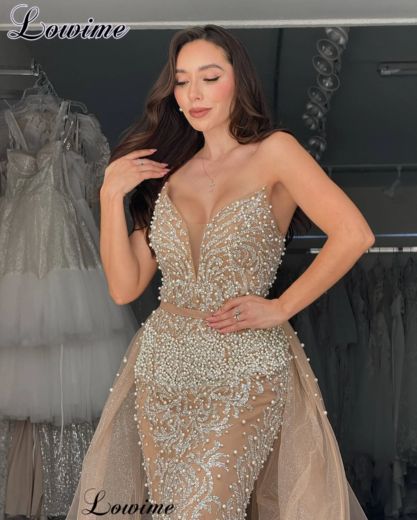 cocktail bling dresses Champagne Mermaid With Detachable Train Sweetheart Sexy Wedding Party Dresses Vestidos De Cóctel Customized Sleeveless gown Size:39R x 33.5 Marlowe Mini Dress Light Sequin fringe Perfect for cocktail parties