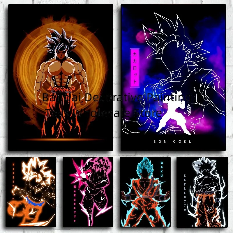 

Bandai High Quality Canvas Anime Dragon Ball Sun Goku HD Picture Poster Decorative Art Interior Paintings Fashion Wall Paintings