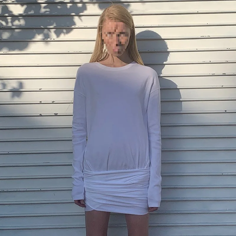 

Independent Women's High Waist orts Autumn Collection round Design No Brand Registered Fabric Tee-acetate Fiber