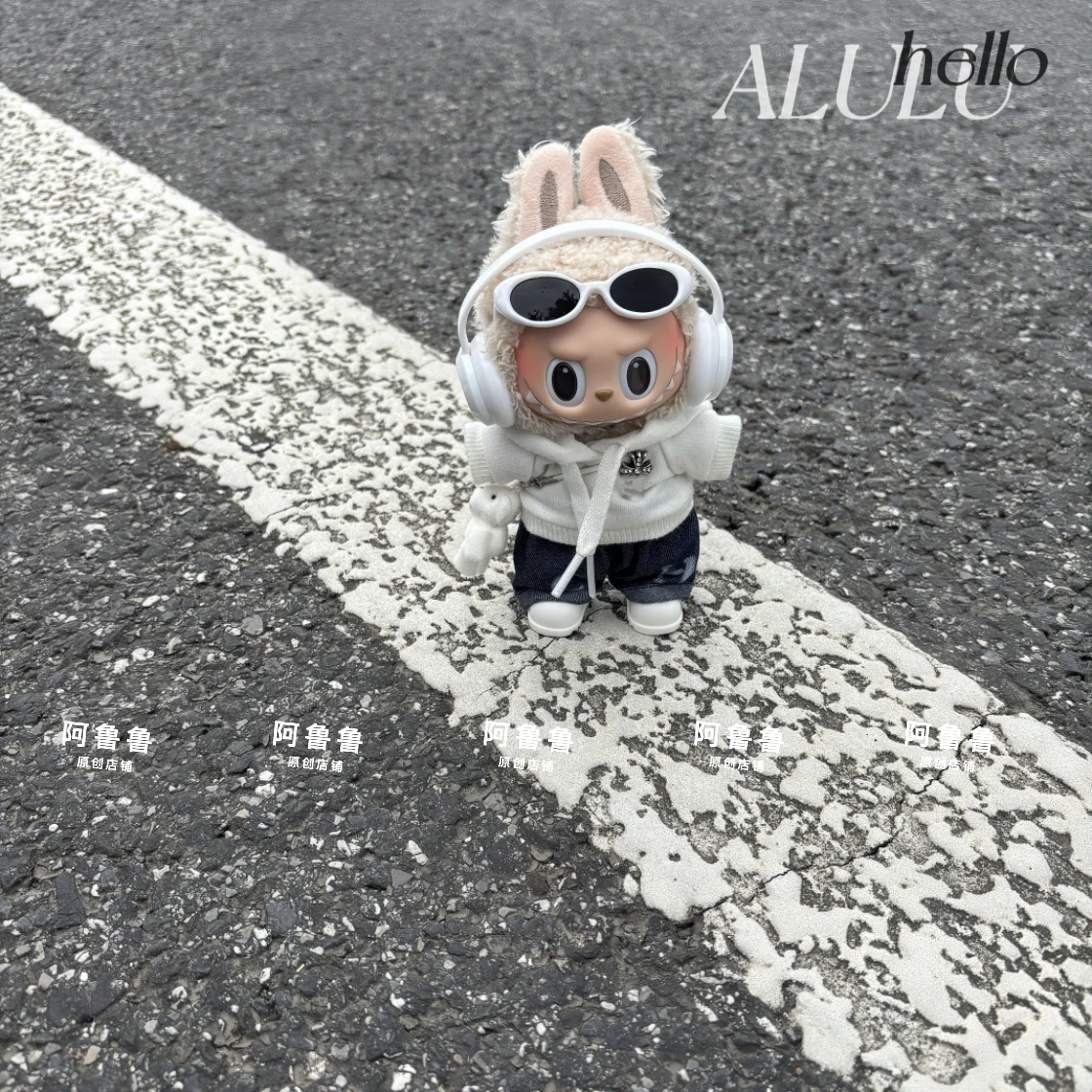 

Белая спортивная одежда для кукольного наряда Labubu 3,0 v1/v2/v3, 17 см, аксессуары для кукольной одежды Ropa Labubu, аксессуары