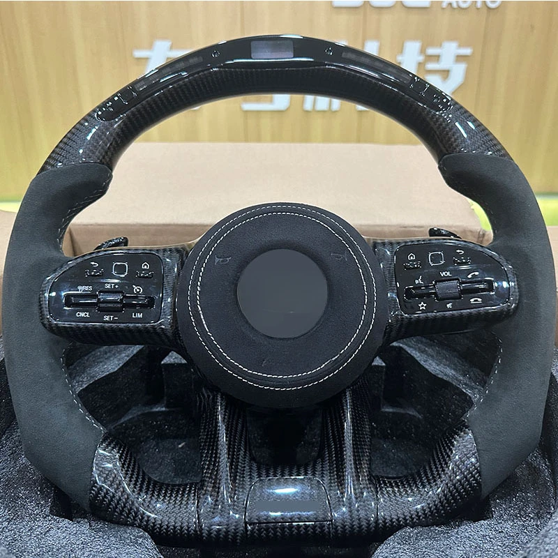 t-selling LED Steering Wheel for  AMG A45 C63 E260 E300 E350 E500 W204 W205 W212 Carbon Fiber Steering Wheelcustom