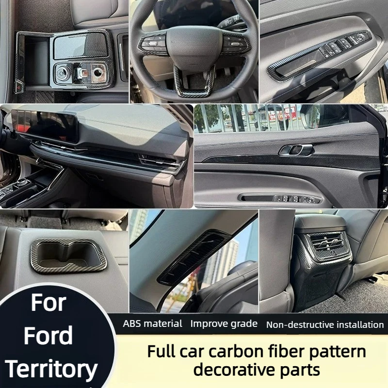 For Ford Territory 2026Car Gear Shift Frame Window Lift Panel Cover Air Vent Trim Interior Anti-scratch Modification Accessories