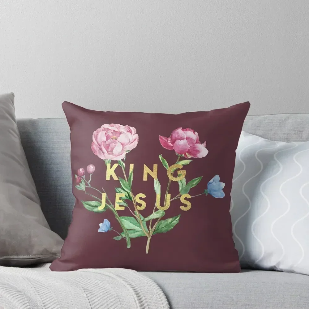 

KING JESUS - ROSE Throw Pillow Couch Pillows luxury decor pillowcases for sofa cushions pillow