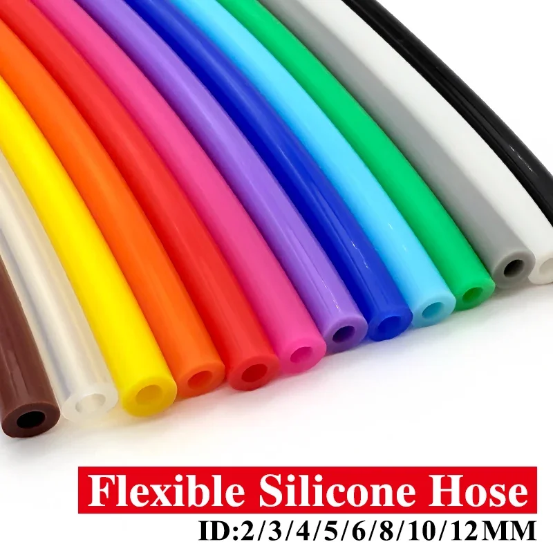 

Non Toxic Silicone Rubber Hose Food Grade High Flex Odorless Tubing ID 2 3 4 5 6 7-12mm for Brewing And Water Conveyance