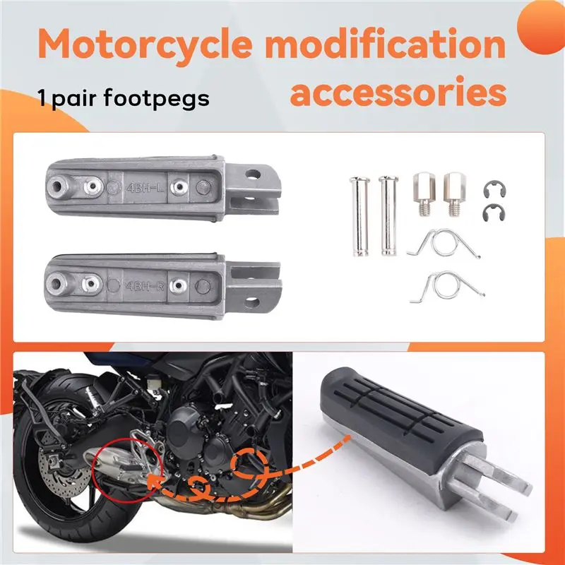 High Quality Motorcycle Front Footrest Foot Pegs Pedals For Fjr 1300 Fz1 Fz400 Fz6r Xjr400 Yzf 1000 R1 Yzfr1 Xjr1200 Xjr1