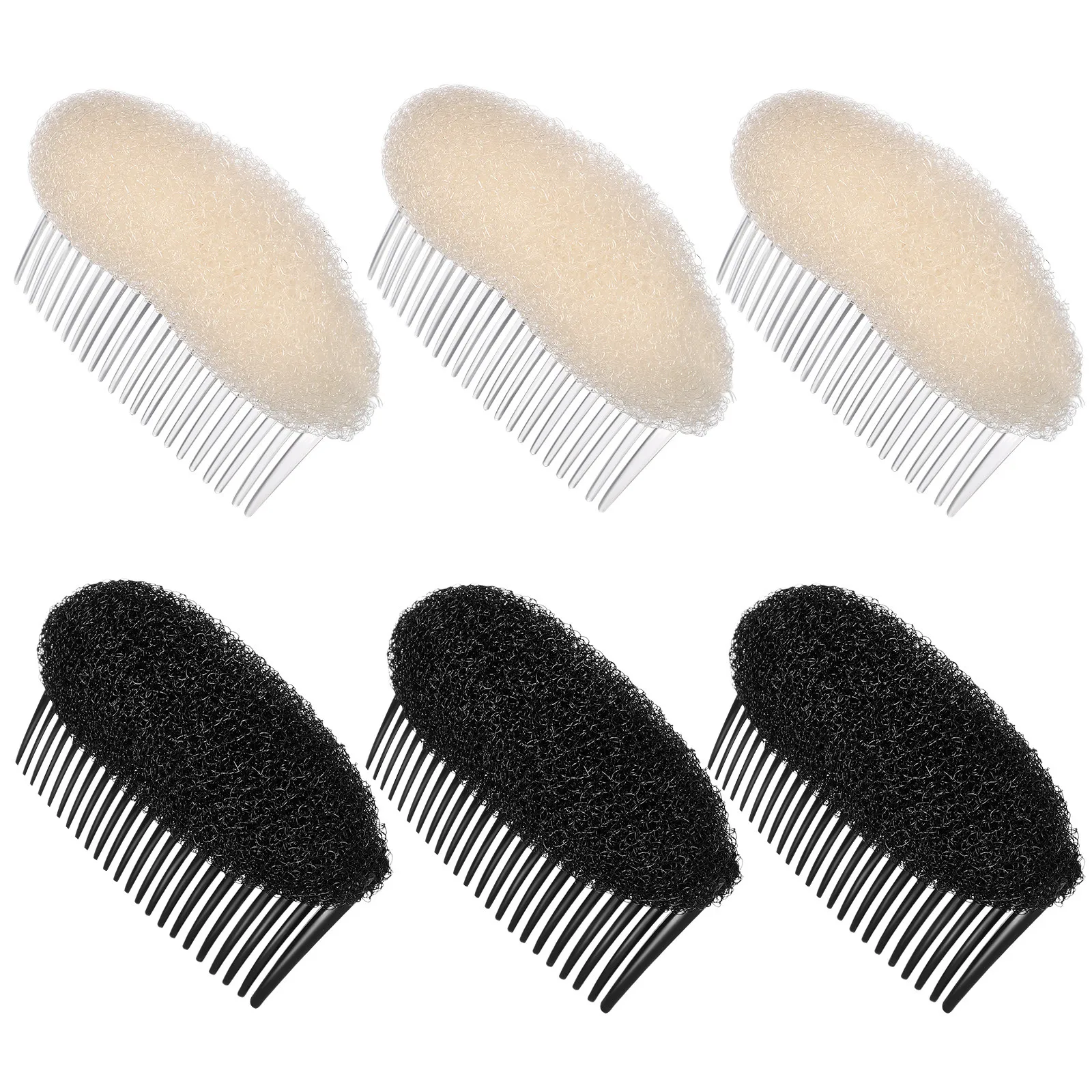 

6Pcs Hair Base Comb Sponge Hair Shaper for Effortless Updos Elegant Hairstyles Graceful Face Shape Enhancement Women Accessories