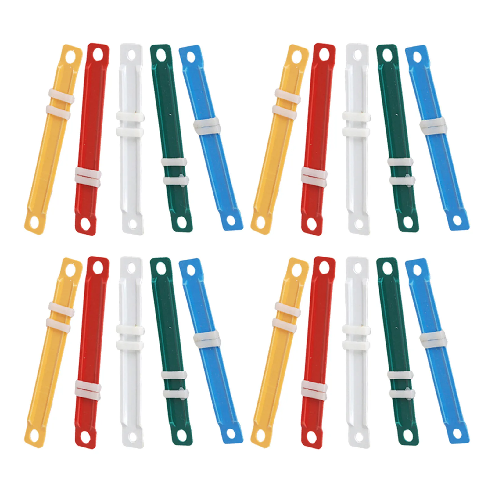 100Pcs Plastic Paper Fasteners Loose-Leaf Clips Two-Hole Binding Document Organizer File Folder Office School Stationery Storage