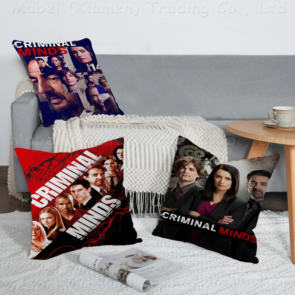 TV-Serie Criminal Minds, personalisiertes Bild, Text, Heimdekoration, Kissen, Haushaltsgeschenke, 45 x 45 cm