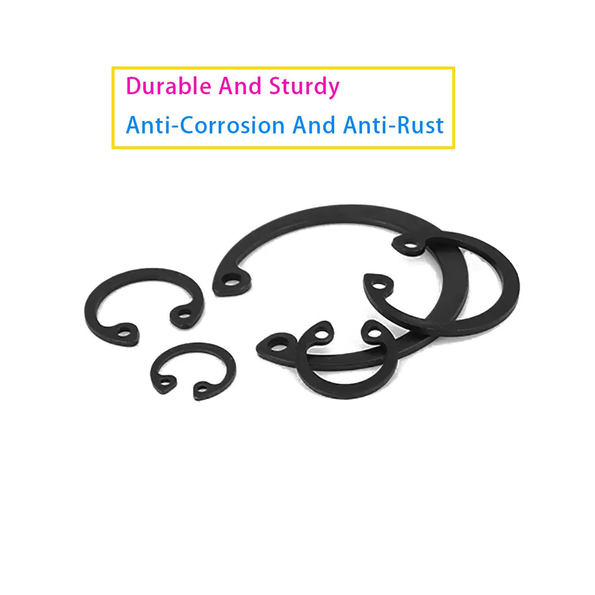 GB893 Black 65 Manganese Steel C-hole Buckle Elastic Clamp Inner Ring M8 M9 M10-M80