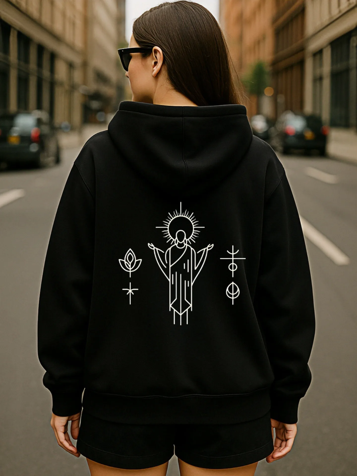 Graphic Hoodie Women, Butterfly Print, Casual Aesthetic Design, Soft Fabric, Casual Everyday Wear, For Teens