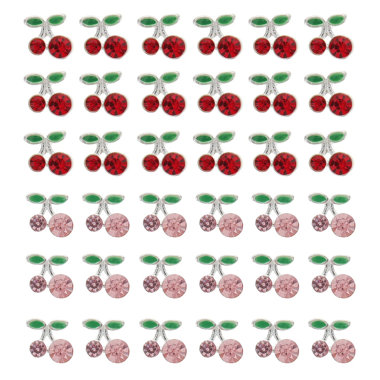 

Cherry Charm Nail Art Accessories Decals Jewelry Charms Miss Cherries Decorations Studs