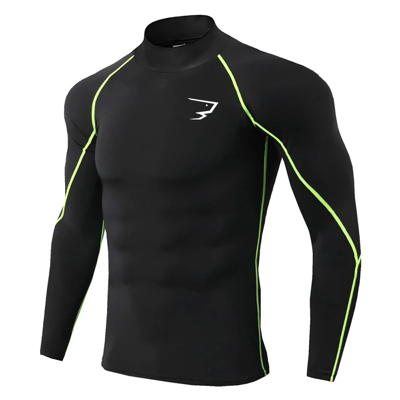 Men Sport T-shirt Quick Dry Bodybuilding Running Shirt Long Sleeve Compression Top Gym T Shirt Men Fitness Tight Rashgard view 5