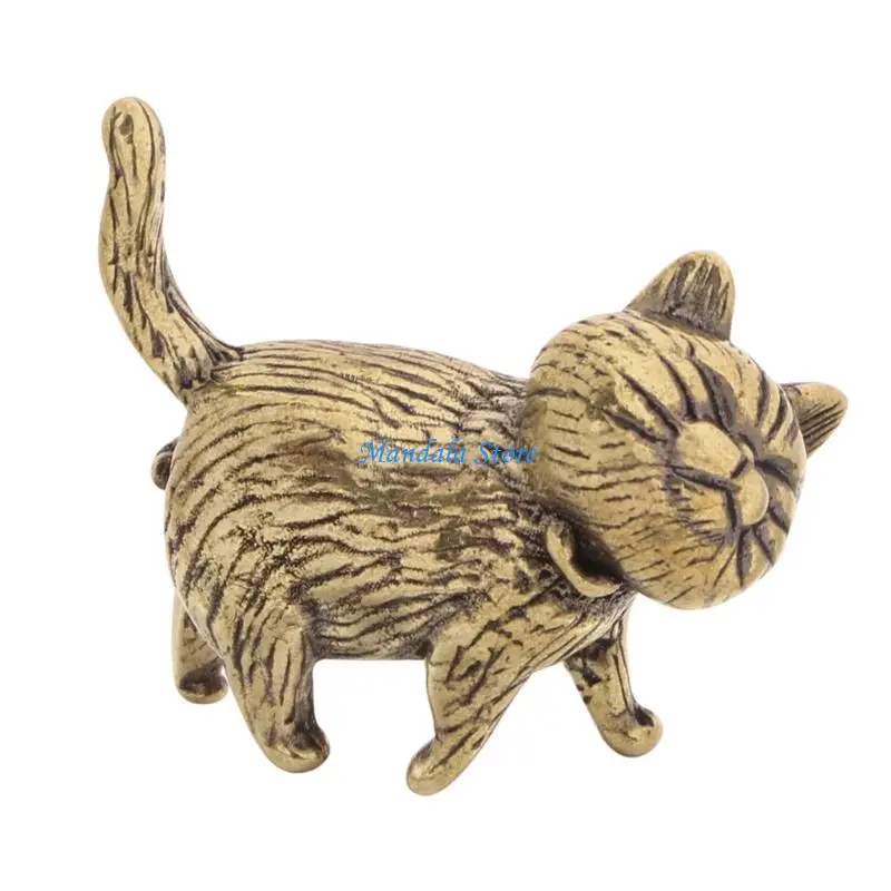 U2JC Cats Figurines Animal Statue Cats Decorative Objects Table Ornament Home Decors